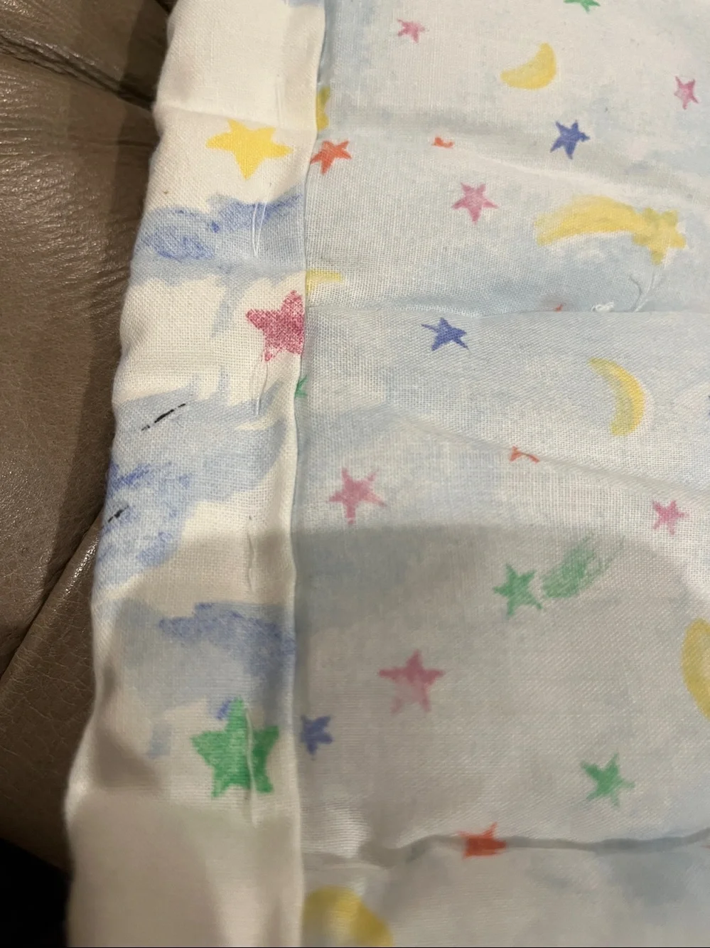 Cute Nursery Quilt with Bear & Bunny Boat - Pastel Blue, Yellow, Pink